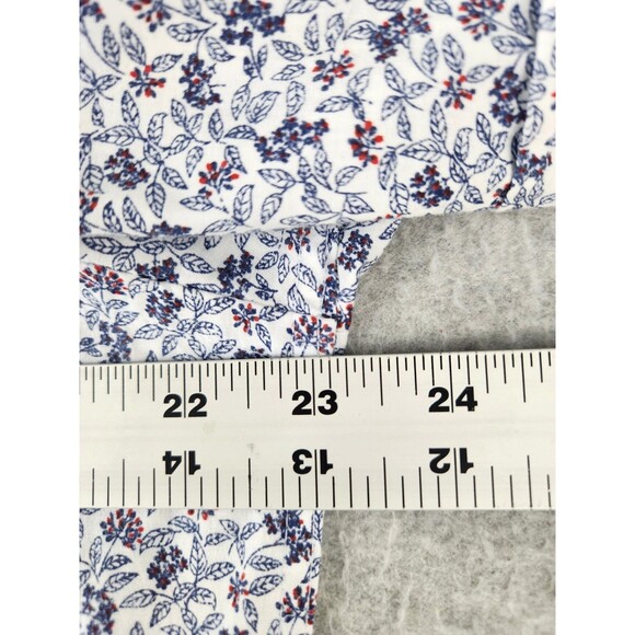 Guide London Shirt Men XL White Red Blue Geometric Floral Preppy Short Sleeve UK - Picture 7 of 14